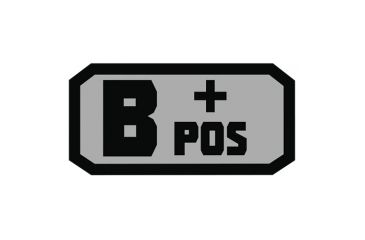 Image of Fox Outdoor Medical and Morale Patches, B Pos - Grey/Black, 84P-052