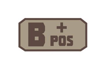 Image of Fox Outdoor Medical and Morale Patches, B Pos - Khaki/Brown, 84P-062