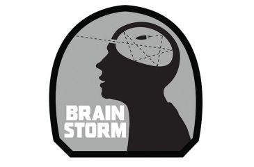 Image of Fox Outdoor Medical and Morale Patches, Brain Storm - Grey, 84P-351