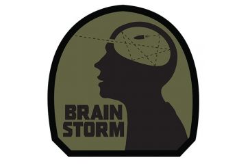 Image of Fox Outdoor Medical and Morale Patches, Brain Storm - Olive Drab, 84P-350