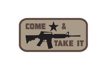 Image of Fox Outdoor Medical and Morale Patches, Come &amp; Take It - Khaki, 84P-127
