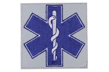 Image of Fox Outdoor Medical and Morale Patches, EMT Reflective/Blue, 84P-035
