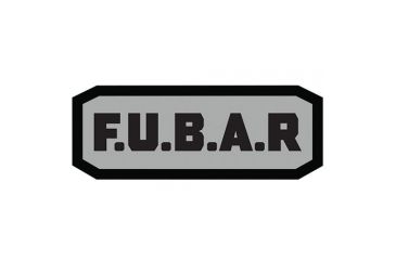 Image of Fox Outdoor Medical and Morale Patches, F.U.B.A.R. - Black/Grey, 84P-461