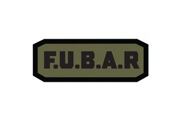 Image of Fox Outdoor Medical and Morale Patches, F.U.B.A.R. - Black/Olive Drab, 84P-460