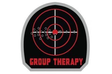 Image of Fox Outdoor Medical and Morale Patches, Group Therapy - Black/Red, 84P-141