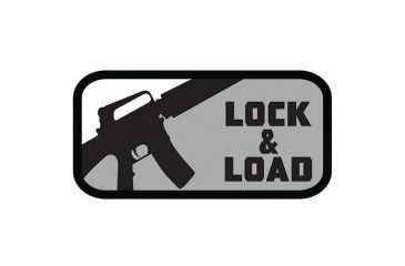 Image of Fox Outdoor Medical and Morale Patches, Lock &amp; Load - Grey, 84P-131
