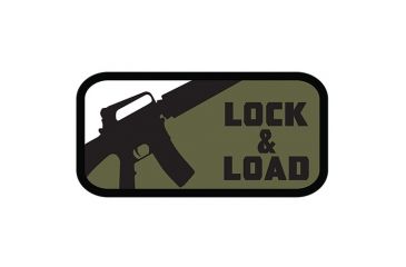 Image of Fox Outdoor Medical and Morale Patches, Lock &amp; Load - Olive Drab, 84P-130