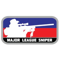 Image of Fox Outdoor Medical and Morale Patches, Major League Sniper - Blue/Red, 84P-362