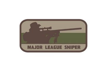Image of Fox Outdoor Medical and Morale Patches, Major League Sniper - Brown/Olive Drab, 84P-360