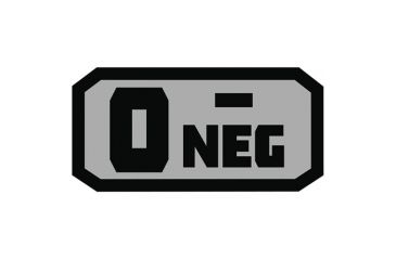Image of Fox Outdoor Medical and Morale Patches, O Neg - Grey/Black, 84P-057