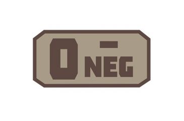 Image of Fox Outdoor Medical and Morale Patches, O Neg - Khaki/Brown, 84P-067