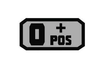 Image of Fox Outdoor Medical and Morale Patches, O Pos - Grey/Black, 84P-056