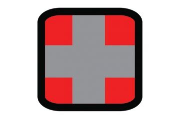 Image of Fox Outdoor Medical and Morale Patches, Square Medical - Grey, 84P-021