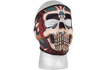 Image of Fox Outdoor Neoprene Thermal Face Mask, Psychedelic Skull 72-656