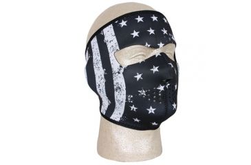 Image of Fox Outdoor Neoprene Thermal Face Mask, B and W Vintage Flag, 72-621