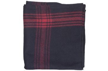 Image of Fox Outdoor Red-Striped Navy Wool Blanket, ., 818-13