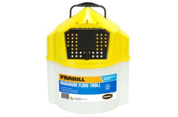 Image of Frabill Magnum Flow Troll Shrimp Bucket, White/Yellow, 10 Quarts, PMC451205