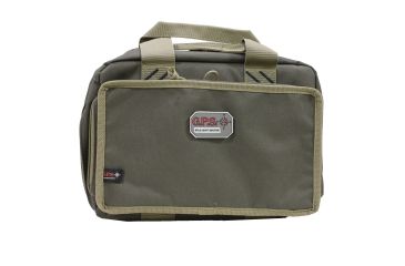 Image of GPS Quad Pistol Range Bag w/Mag Storage/Dump Cups, Rifle Green/Khaki, GPS-1310PCRK