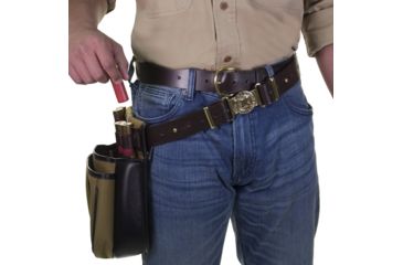 Image of Galco Adjustable Shell Pouch Belt,Ambidextrous, Dark Havana, Medium 32-38 - LT1001DH
