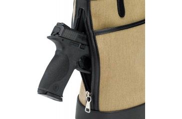Image of Galco Eclipse Holster Handbag Ambidextrous - Camel / Black Trim ECPCM