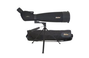 Image of Galileo G-90SP 30-90x90mm Zoom Spottig Scope w/Smartphone Adapter and Shoulder Case, Black, NSN N, G-90SP