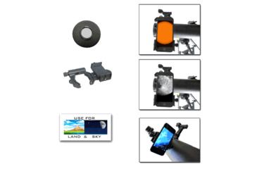 Image of Galileo Tracker 800mm x 90mm Reflector Telescope w/Solar Filter Cap + Smart Phone Adapter, Black, NSN N, SS-80090TRSF