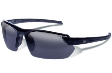 Image of Gargoyles Vortex Protective Sunglasses, Black Frame, Smoke Polarized w/ Silver Mirror Lenses, 10700183.QTM