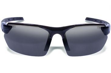 Image of Gargoyles Vortex Protective Sunglasses, Black Frame, Smoke Polarized w/ Silver Mirror Lenses, 10700183.QTM