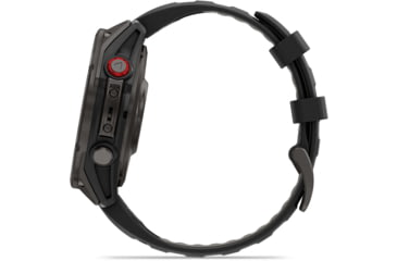 Image of Garmin Fenix 8 Pro Unisex Watches, 47mm Case Diameter, Titanium Bezel, Black/Pebble Gray Silicone Band, 010-03198-00