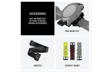 Image of Garmin Fenix 8 Pro Unisex Watches, 47mm Case Diameter, Titanium Bezel, Black/Pebble Gray Silicone Band, 010-03198-00