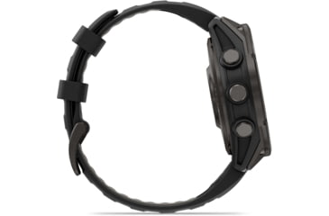 Image of Garmin Fenix 8 Pro Unisex Watches, 47mm Case Diameter, Titanium Bezel, Black/Pebble Gray Silicone Band, 010-03198-00