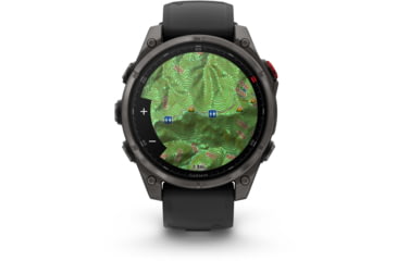 Image of Garmin Fenix 8 Pro Unisex Watches, 47mm Case Diameter, Titanium Bezel, Black/Pebble Gray Silicone Band, 010-03198-00