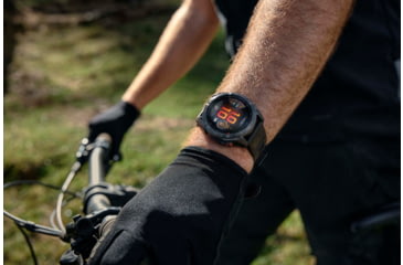 Image of Garmin Fenix 8 Pro Unisex Watches, 47mm Case Diameter, Titanium Bezel, Black/Pebble Gray Silicone Band, 010-03198-00