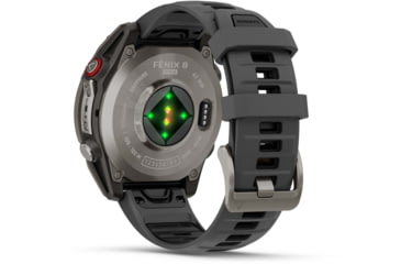Image of Garmin Fenix 8 Pro Unisex Watches, 47mm Case Diameter, Titanium Bezel, Graphite/Black Silicone Band, 010-03198-10