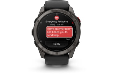 Image of Garmin Fenix 8 Pro Unisex Watches, 51mm Case Diameter, Titanium Bezel, Black/Pebble Gray Silicone Band, 010-03199-00