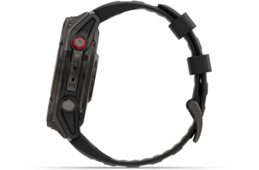 Image of Garmin Fenix 8 Pro Unisex Watches, 51mm Case Diameter, Titanium Bezel, Black/Pebble Gray Silicone Band, 010-03199-00