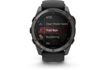 Image of Garmin Fenix 8 Pro Unisex Watches, 51mm Case Diameter, Titanium Bezel, Black/Pebble Gray Silicone Band, 010-03199-00