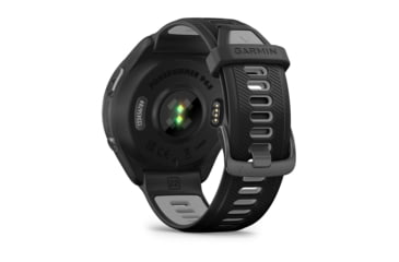 Image of Garmin Forerunner 965 Watch, Carbon Gray DLC Titanium Bezel w/ Black Case and Black/Powder Gray Silicone Band, 010-02809-00