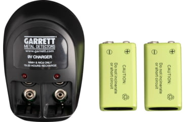 Image of Garrett Recharger Kit for Garrett SuperWand and THD - 2 NiMH Batteries and 220 Volt Charger - European Standard 220v Outlet 1612100