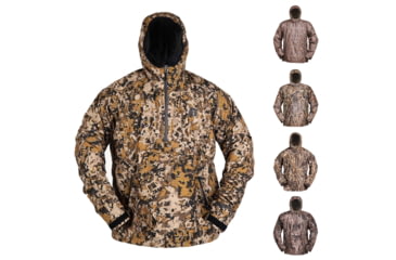 Image of Gator Waders Waterproof 1/2 Zip Bog Hoodie - Men's, 7 Brown, Mossy Oak Bottomland, Mossy Oak Habitat, Realtree Max-7, Realtree Timber