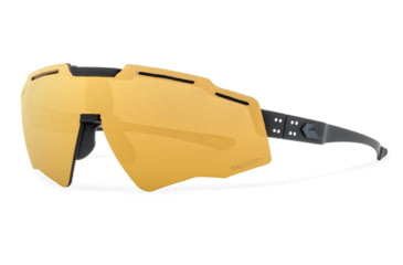 Image of Gatorz Blastshield B2 Sunglasses, Black, Matte Black Logo, MilSpec Ballistic, Rose, Gold Mirror w/ Anti-Fog, ANSI Z87.1, Black, One Size, 841235127182