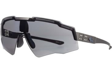 Image of Gatorz Blastshield B2 Sunglasses, Black, Matte Black Logo, MilSpec Ballistic Smoke &amp; Clear Array, w/ Anti-Fog, ANSI Z87.1, Black, One Size, 841235127427