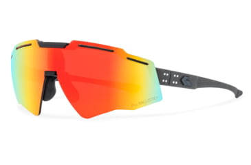 Image of Gatorz Blastshield B2 Sunglasses, Graphite, Matte Black Logo, MilSpec Ballistic Polarized,Smoke, Sunburst Mirror w, Anti-Fog, ANSI Z87.1, Graphite, One Size, 841235127199