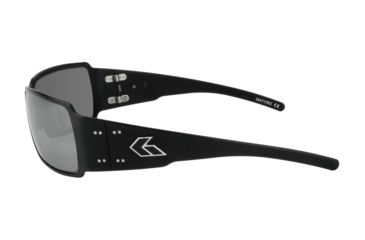 Image of Gatorz Boxster Sunglasses, Black Frame, Smoked Polarized w/ Chrome Mirror Lens, BOXBLK01P-C