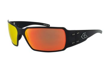 Image of Gatorz Boxster Sunglasses, Black Frame, Sunburst Mirror Polarized Lens, BOXBLK13P