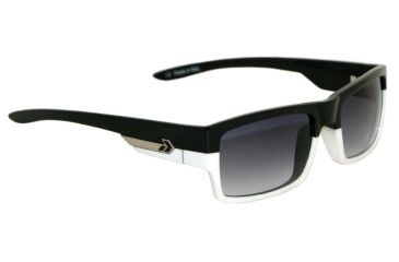 Image of Gatorz Capbwh01fBwh Capone Black White Frame Gray Fade Lens Sunglasses