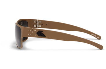 Image of Gatorz Delta Sunglasses, Cerakote Desert Frame, Tan Smoke Polarized Lens, Matte Black Plug, GDELCTN01P
