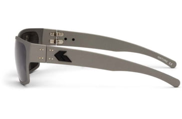 Image of Gatorz Delta Sunglasses, Cerakote Gun Metal Frame, Smoke Polarized Lens, Matte Black Plug, GDELCGUN01PMBP