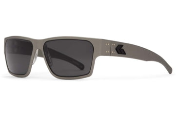 Image of Gatorz Delta Sunglasses, Cerakote Gun Metal Frame, Smoke Polarized Lens, Matte Black Plug, GDELCGUN01PMBP