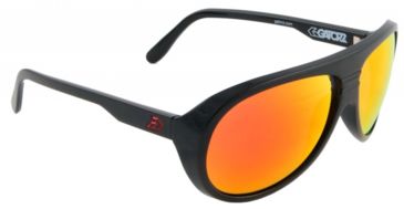 Image of Gatorz Elyblk13mBk Ely Black Frame Red Sunburst Lens Sunglasses